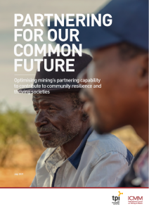 Partnering for our Common Future: Optimising mining’s partnering capability to contribute to community resilience and thriving societies
